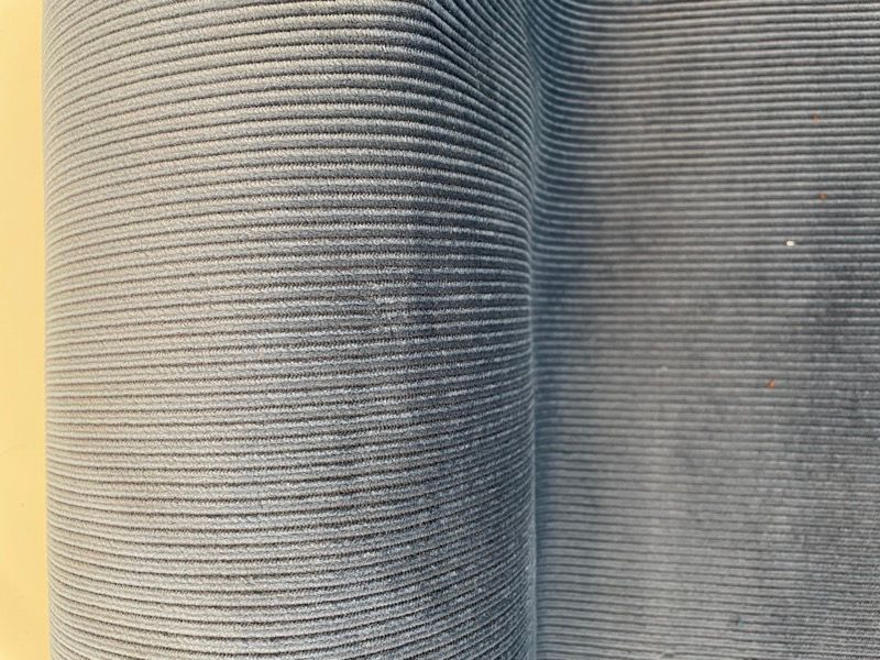Kord stoff demin grå-blå