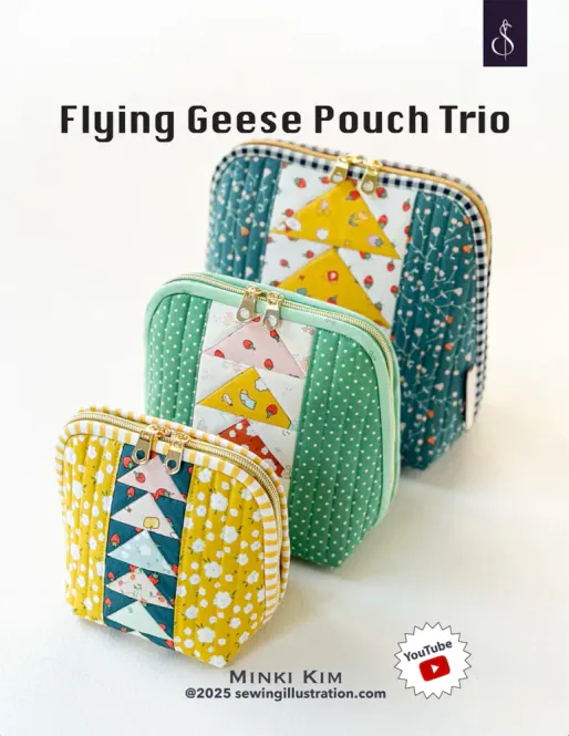 Hovedbilde Flying geese pouch trio