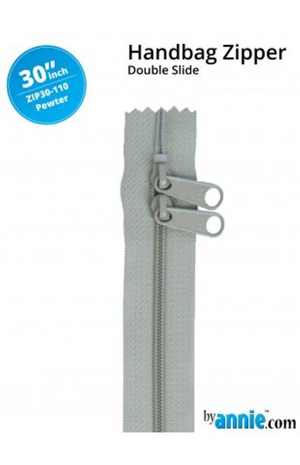 Hovedbilde Glidelås pewter 30 inch, By Annie